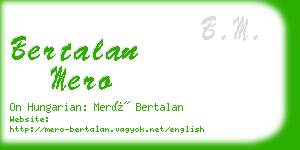 bertalan mero business card